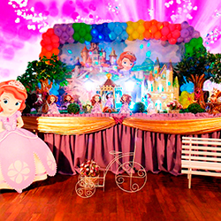 Aluguel de Decoração de Festa Infantil tema Princesa Sofia