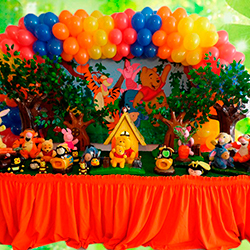 Decoração para festa infantil com tema Ursinho Pooh
