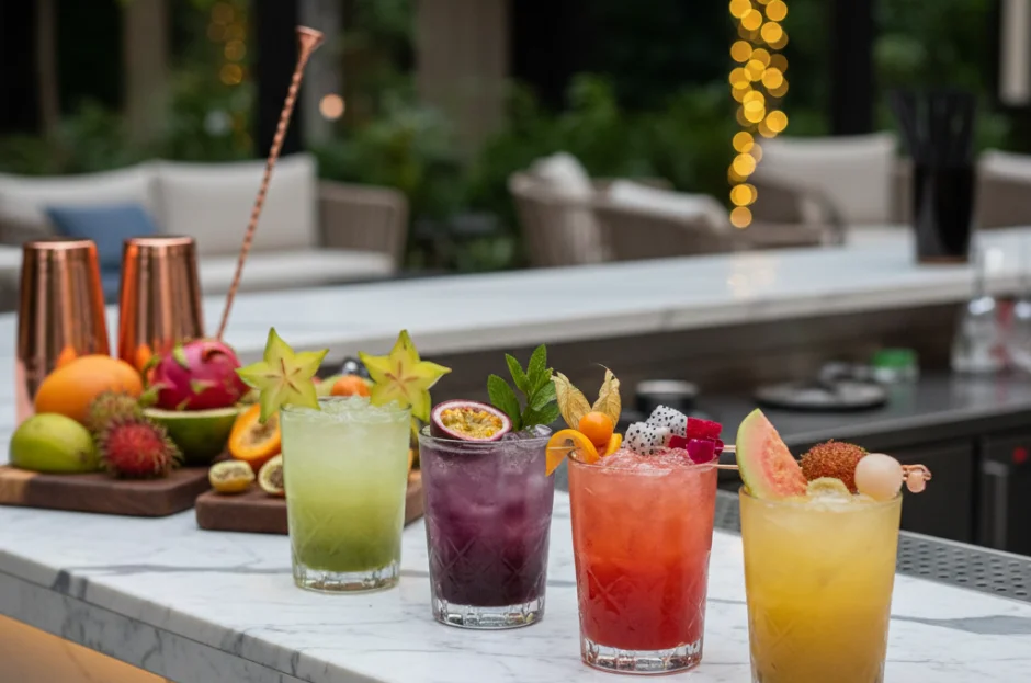 Bar de Caipirinhas Gourmet: Frutas exóticas e combinações que surpreendem