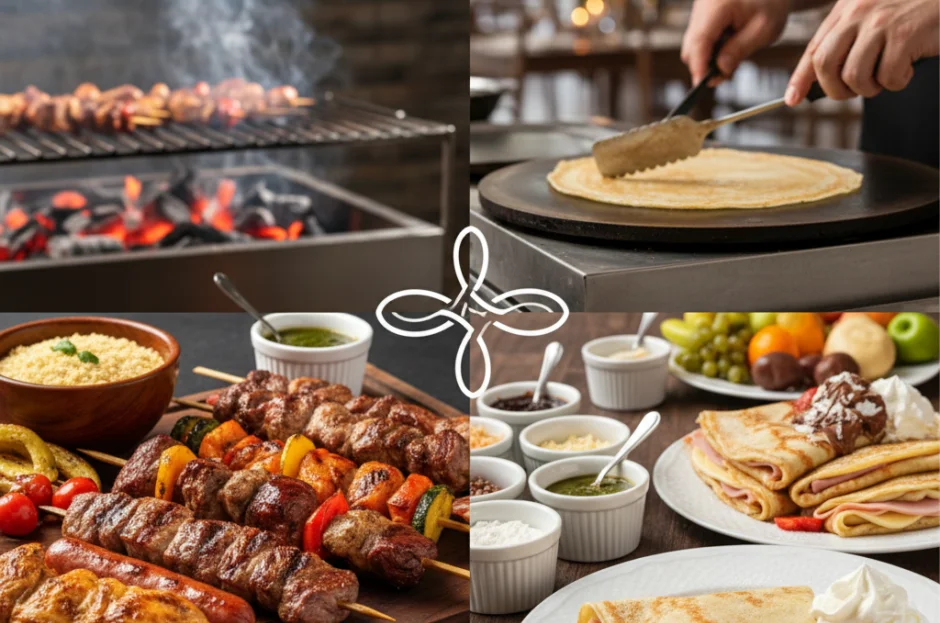 Buffet de Churrasco vs. Buffet de Crepe: Qual o melhor custo-benefício para 30 convidados?