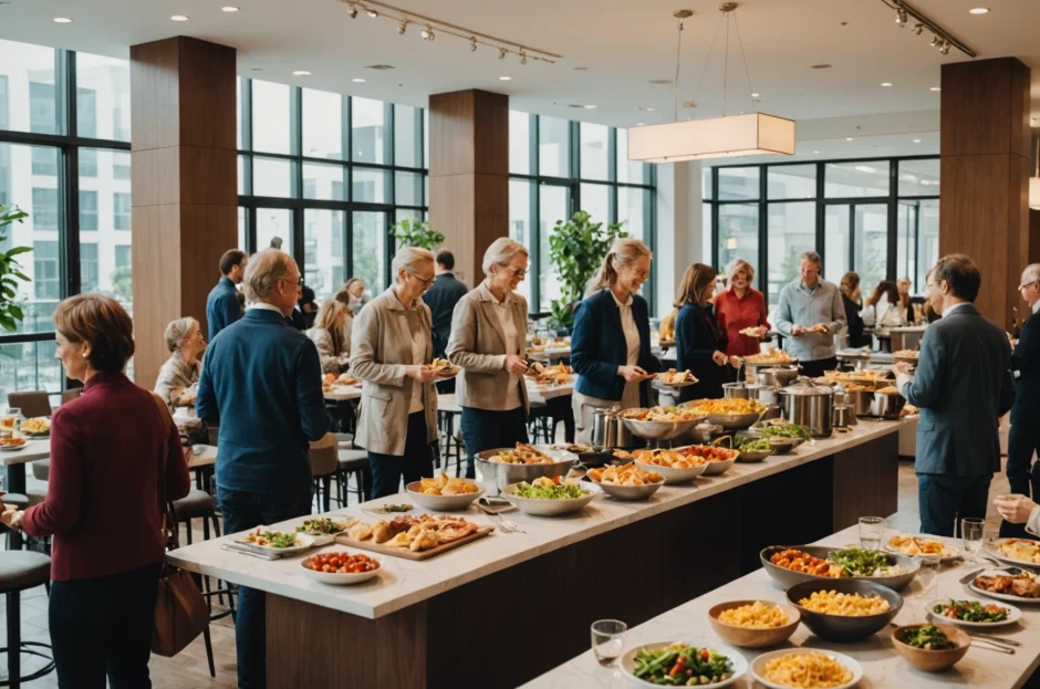 Buffet em áreas comuns de condomínio: O que o regulamento interno geralmente exige?
