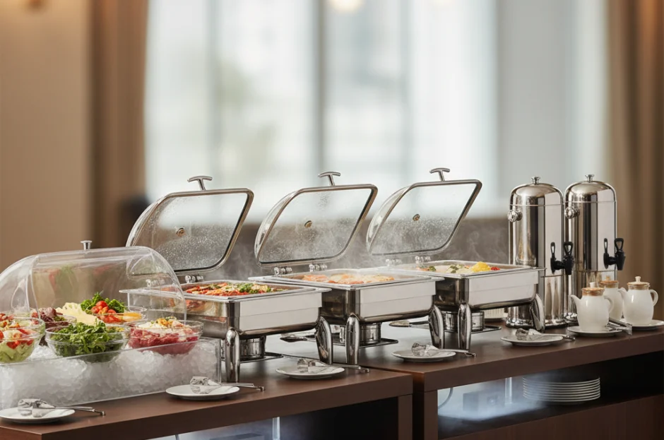 Buffet para eventos de longa duração: Como manter a comida fresca por mais de 6 horas?