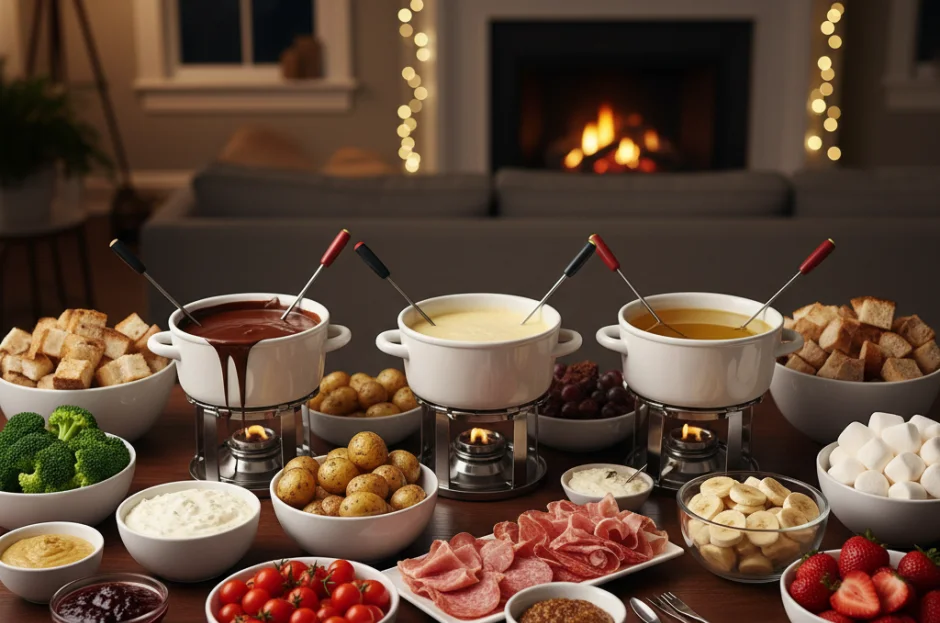 Buffet para Noite de Fondue em Casa
