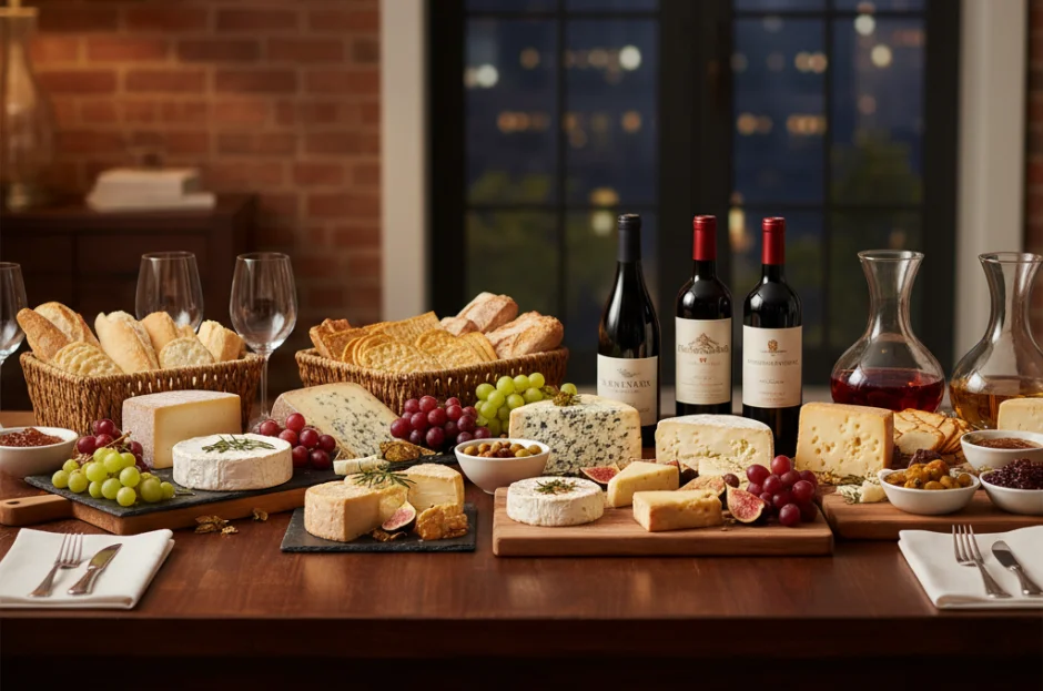 Buffet para Noite de Queijos e Vinhos em Casa