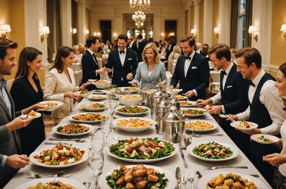 Buffet Volante ou Estação Fixa: Qual o Melhor Fluxo para 50 Pessoas