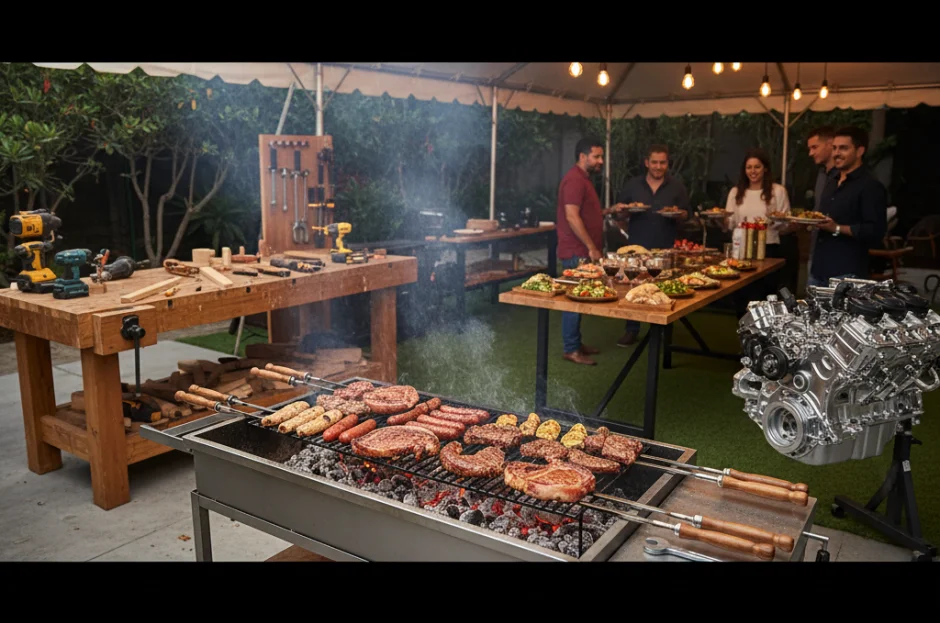 Churrasco para Workshop de Marcenaria ou Carros