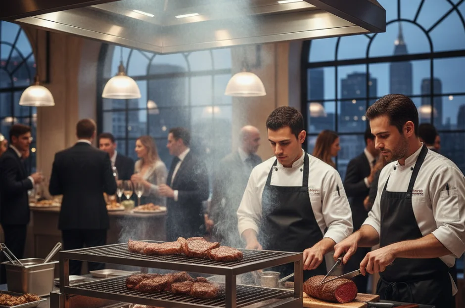 Como o Buffet de Churrasco lida com a fumaça em ambientes fechados