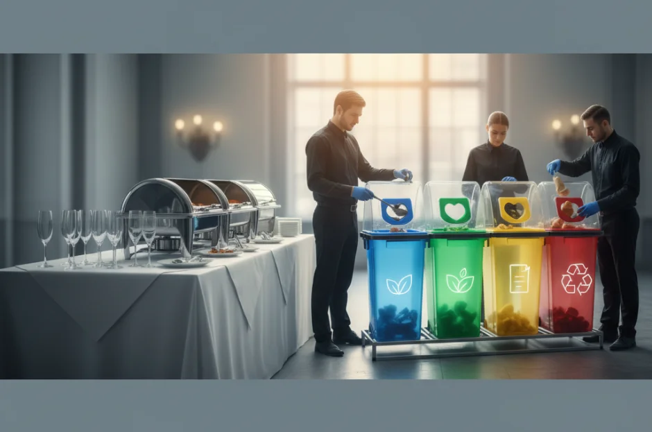 Como o Buffet Gerencia Resíduos e Lixo Pós-Evento