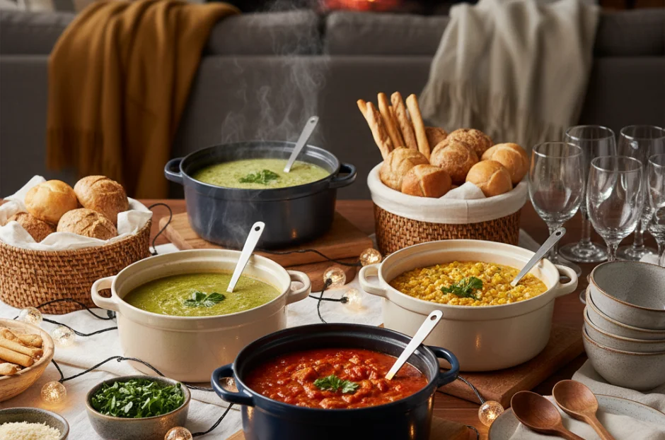 Como Organizar um Buffet de Caldos para Noites Frias