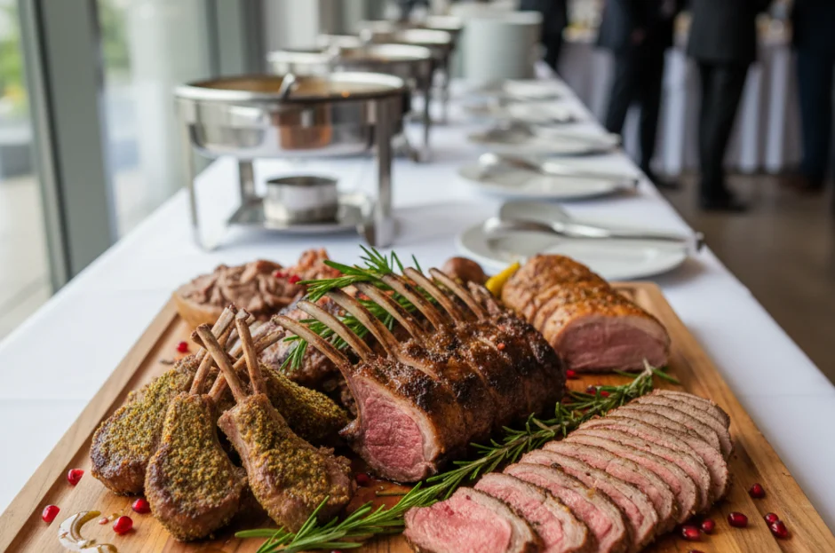 Cortes de Cordeiro no Buffet