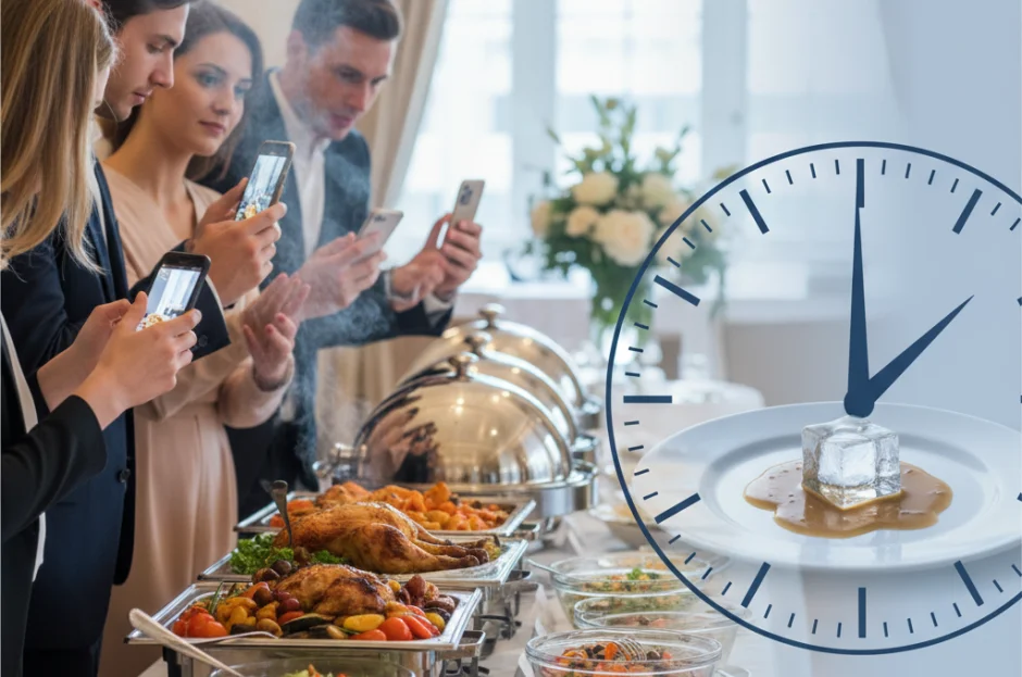Etiqueta para Fotos de Comida: Como não deixar o buffet esfriar enquanto os convidados postam?