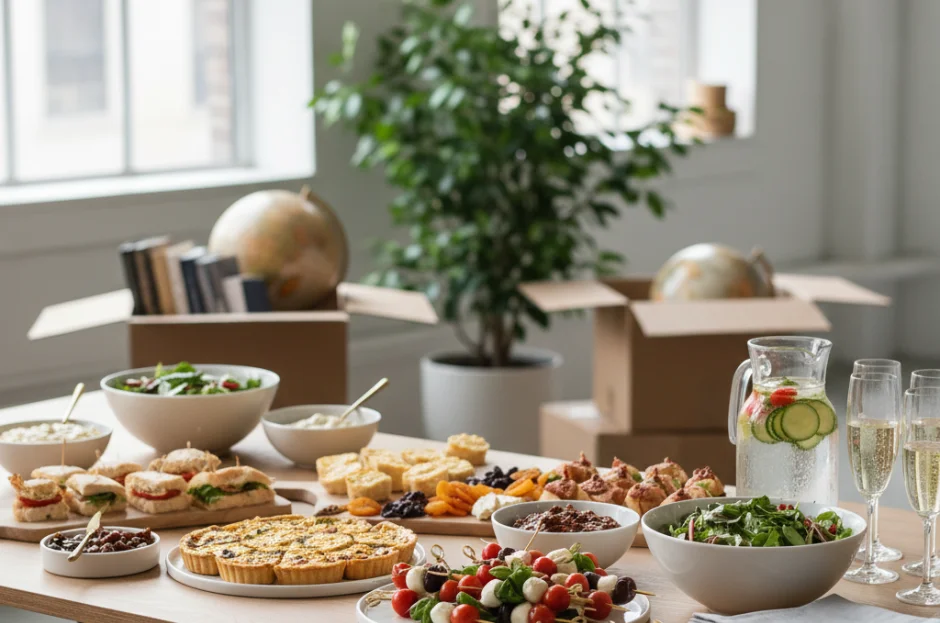 Festa de Despedida: Como organizar um buffet prático para quem está de mudança?