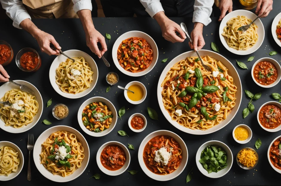 Noite Italiana: Como montar uma Ilha de Massas interativa