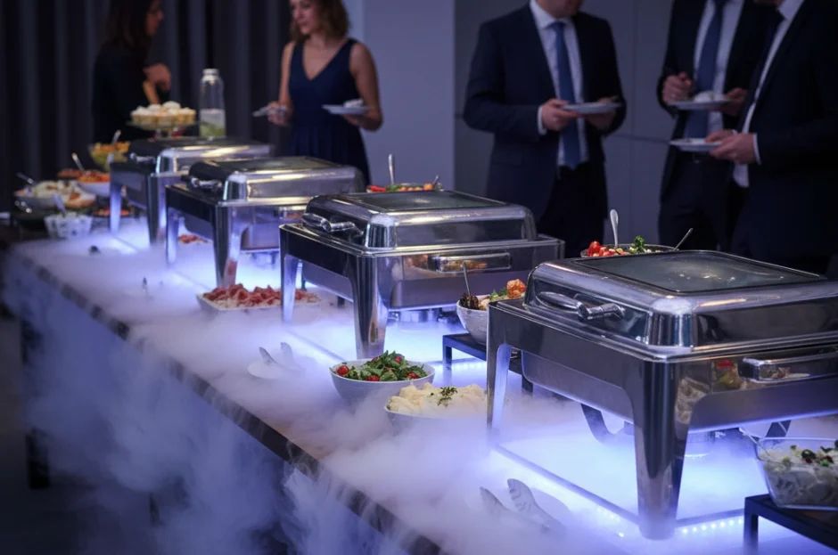 O Uso de Gelo Seco em Estações de Buffet