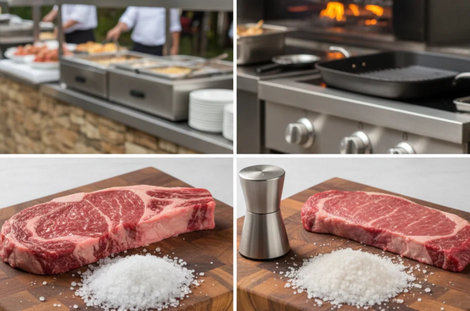 Sal Grosso vs. Sal de Parrilla: Qual a melhor granulação para cada espessura de carne?