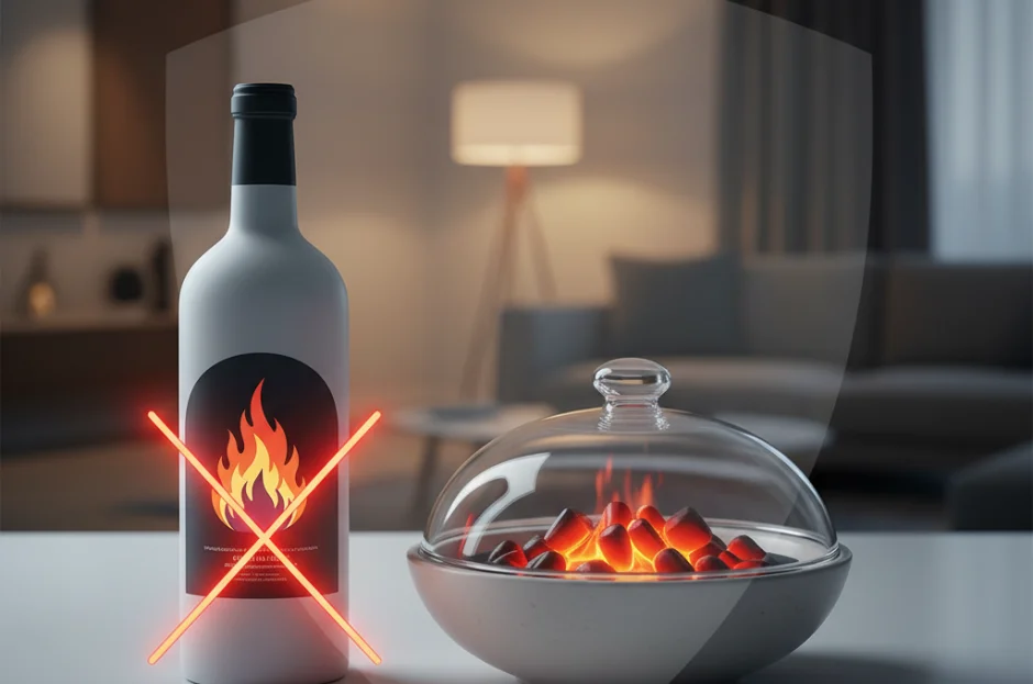 Segurança com Fogo: Como evitar acidentes com álcool e brasas em ambientes fechados
