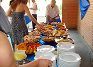 Mesa café da manhã casamento