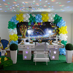 Aluguel de Decoração de Festa Infantil tema Copa do Mundo