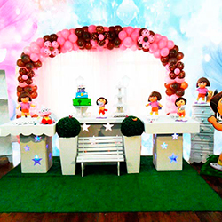 Aluguel de Decoração de Festa Infantil tema Dora Aventureira