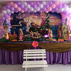 Decoração para festa infantil com tema Enrolados