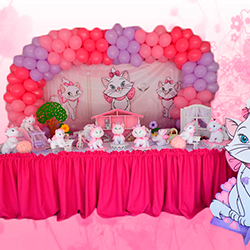 Aluguel de Decoração de Festa Infantil tema Gatinha Marie