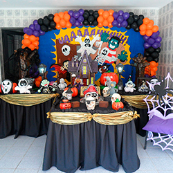 Decoração para festa infantil com tema Halloween
