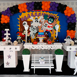 Decoração para festa infantil com tema Halloween