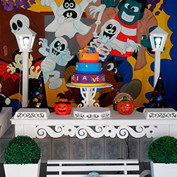 Decoração para festa infantil com tema Halloween