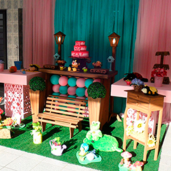 Decoração para festa infantil com tema Jardim Encantado