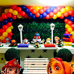 Decoração para festa infantil com tema Patrulha Canina