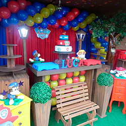 Decoração para festa infantil com tema Patrulha Canina