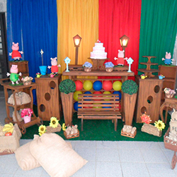 Decoração para festa infantil com tema Peppa Pig