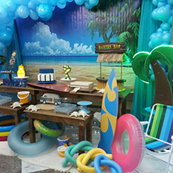 Decoração para festa infantil com tema Praia