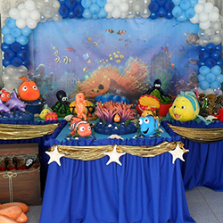Decoração para festa infantil com tema Procurando Nemo